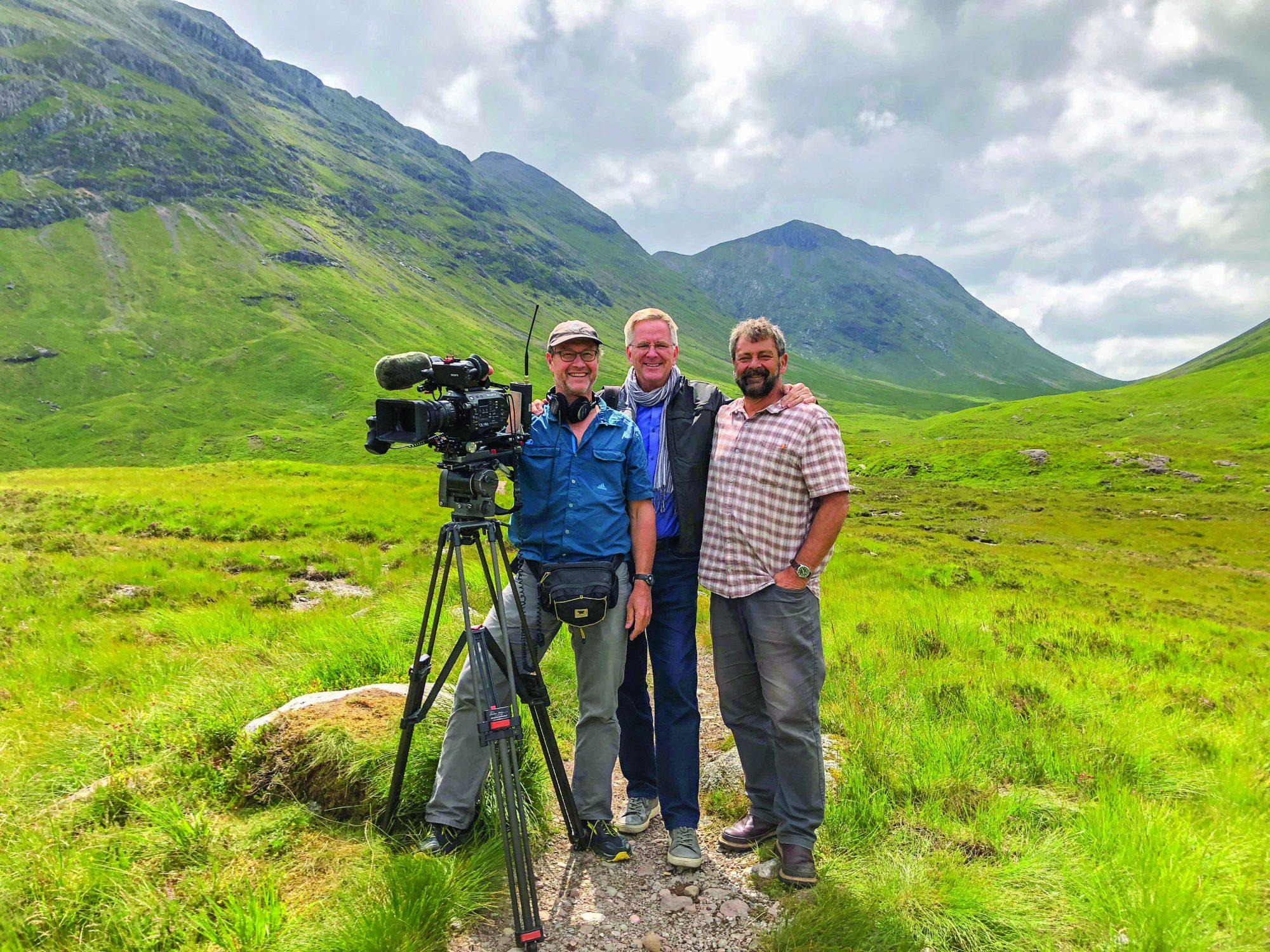 Welcome-Fall-Winter-2021-rick-steves-tv-crew-in-scottish-highlands
