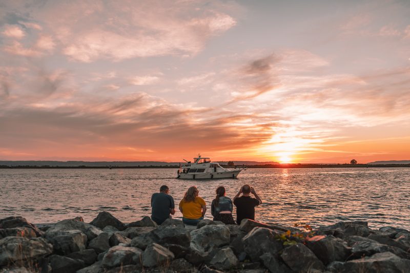 Sunset Boat Watching Everett