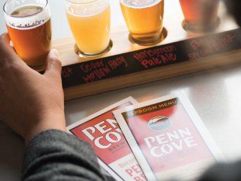 Beer Flight Penn Cove Brewery