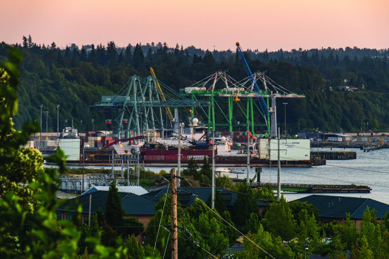 unset on Port Gardener includes Everett Port Docks