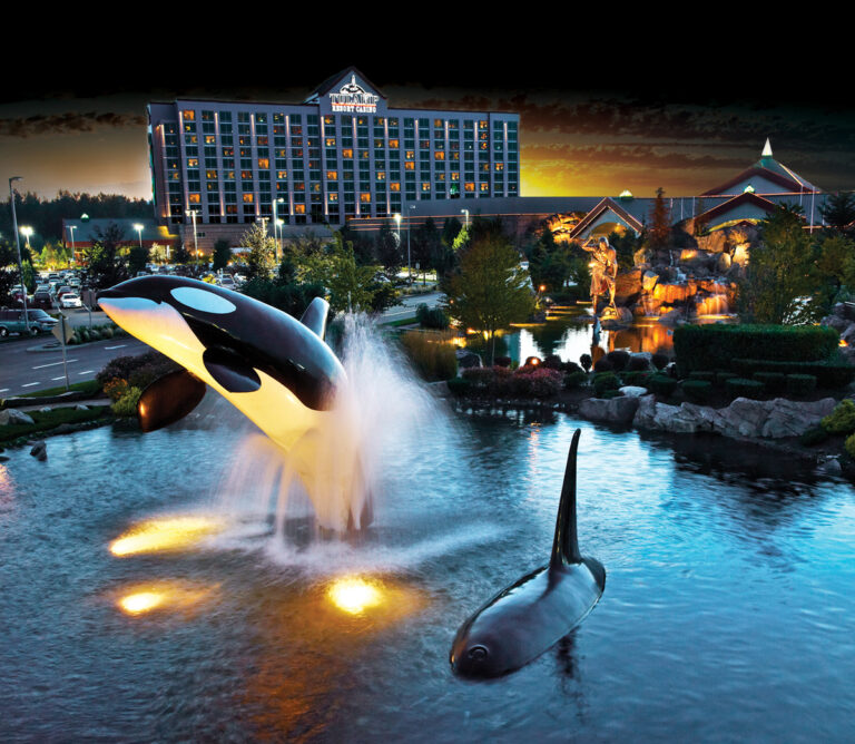 Orca Whale Jumping Illustration at Tulalip Resort and Casino