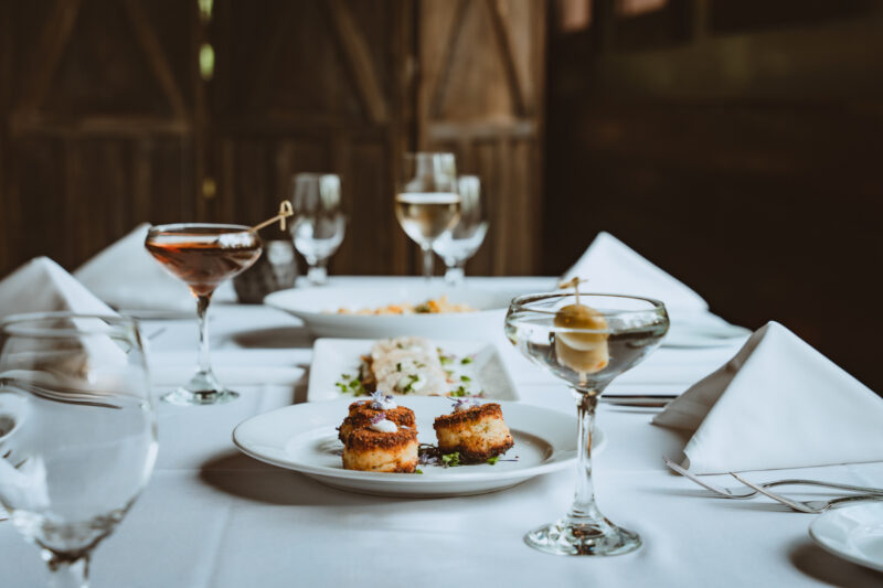 Russells Restaurant & Loft Gourmet seabass cakes