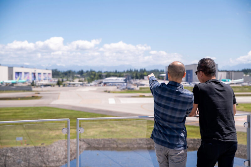 View from sky deck at the Boeing Future of Flight