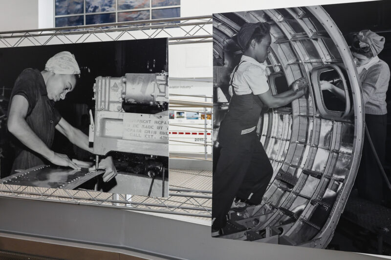 Women working in airplane manufacturing during WWII for Boeing