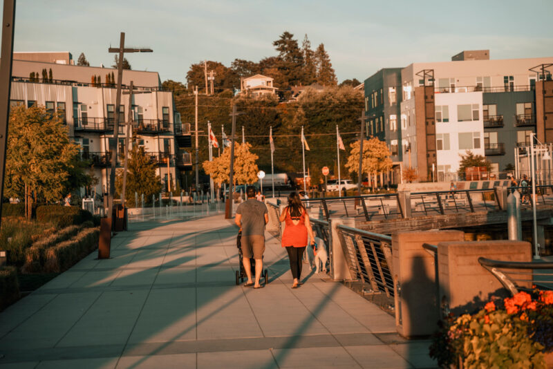 An evening stroll with family at the Port of Everett.