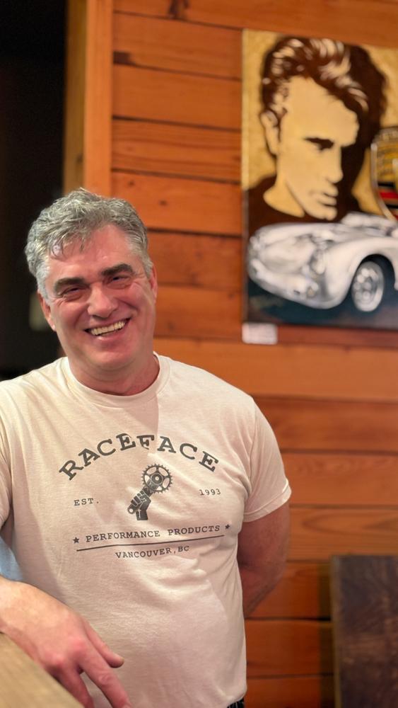 Artwork of James Dean and a Porsche