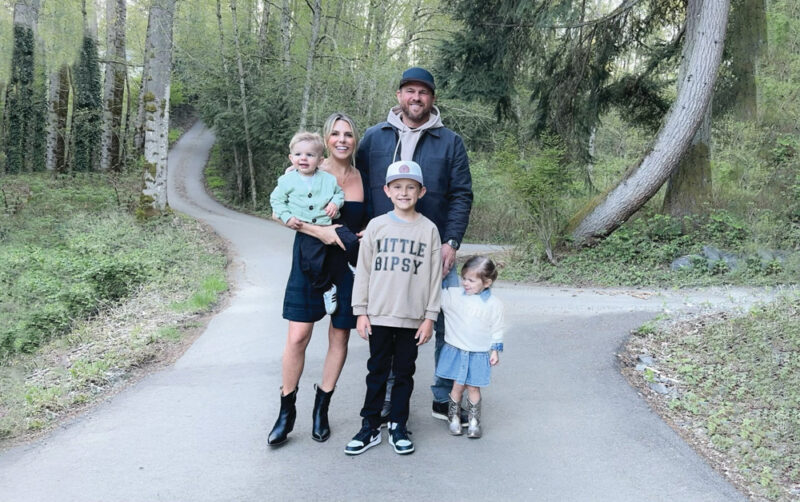 Brittani Little shown with her family started Little Bipsy in 2017