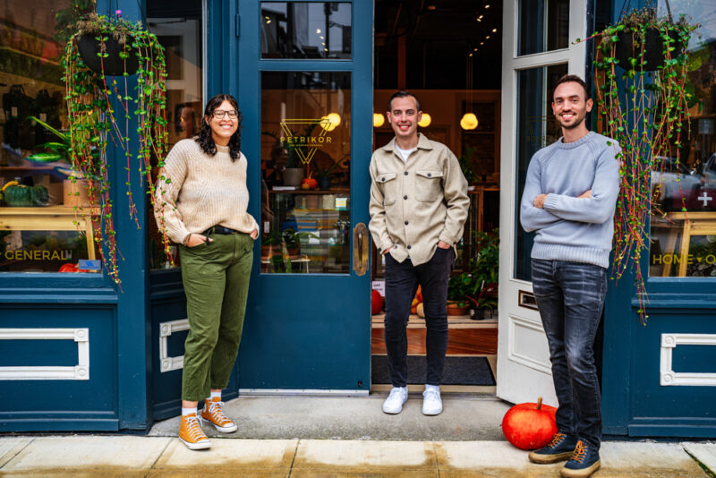 Petrikor Family Standing in Entryway