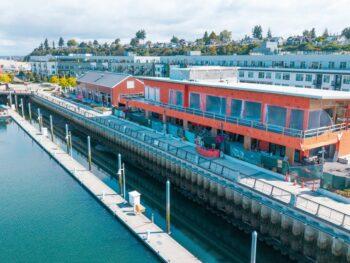 Restaurants view at the Port of Everett