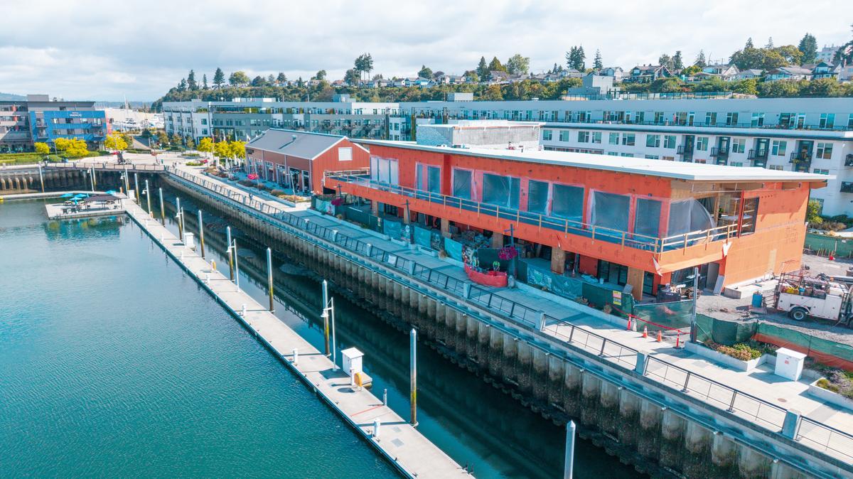 Restaurants view at the Port of Everett