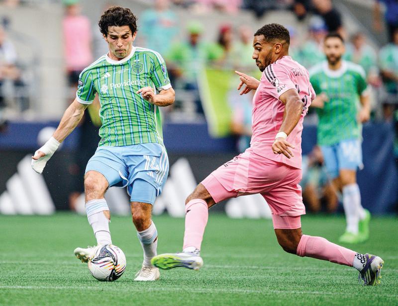 Seattle Sounders Paul Rothrock soccer match action